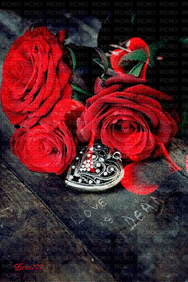 rosa corazón - GIF animado gratis