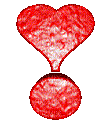 Point d'exclamation coeur - Darmowy animowany GIF