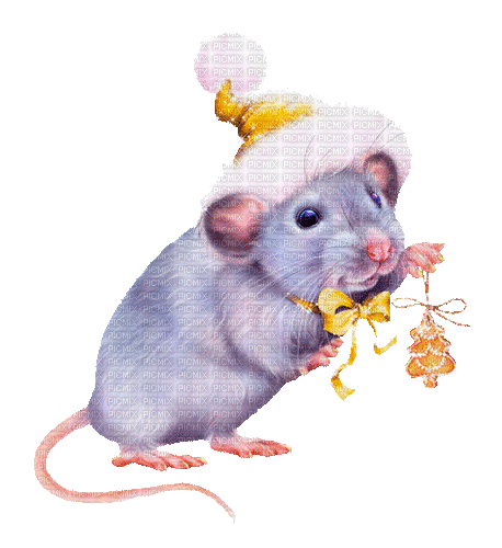 christmas  mouse by nataliplus - GIF animé gratuit