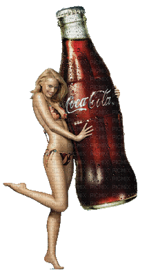 Kaz_Creations Deco Coca-Cola Woman Femme - Бесплатный анимированный гифка