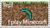 yep i play minecraft stamp - gratis png