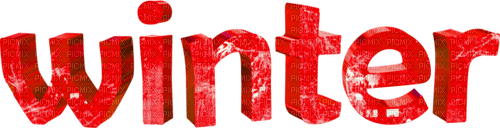 Winter.Text.Red - ilmainen png