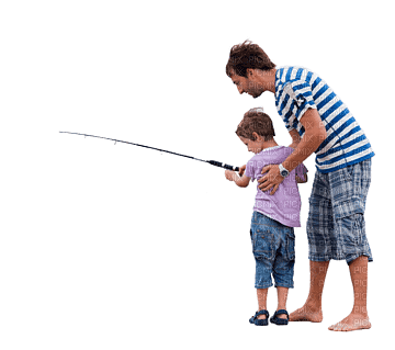 Far och son--fiskar - 無料png