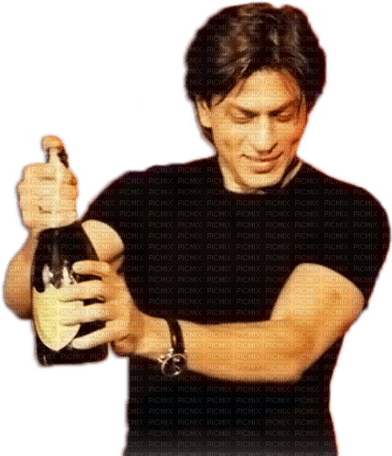soave man shahrukh khan bollywood birthday bottle - Free PNG