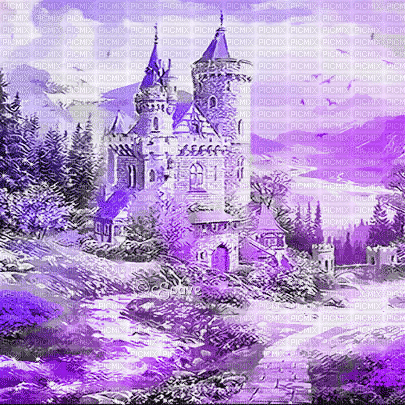 soave background animated vintage fantasy castle - GIF เคลื่อนไหวฟรี