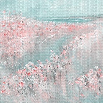 soave background animated spring flowers field - Nemokamas animacinis gif