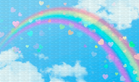 heart rainbow bg - nemokama png