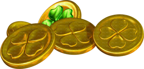 Coins.Green.Gold - zdarma png