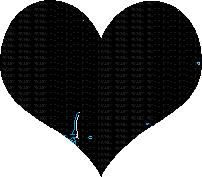 coe coeur dauphin noir glitter gif deco animé - GIF animado grátis