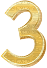 Kaz_Creations Numbers Gold Style 3 - png gratuito