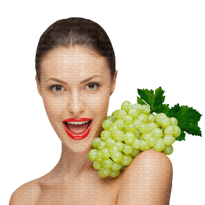 Kaz_Creations Women Woman Femme Fruit Grapes - ingyenes png