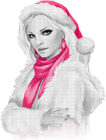 soave woman fashion winter christmas black white - бесплатно png