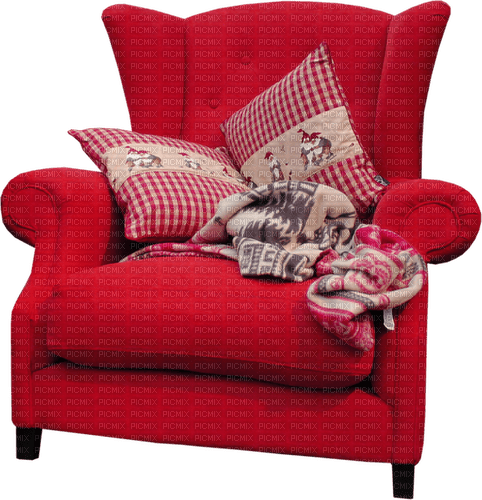 Red.Armchair.Fauteuil.Noël.Victoriabea - zdarma png