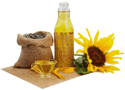 sunflower flower fleur sonnenblume oil öl bottle deco  summer ete    tube sommer  huile tournesol - безплатен png