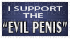 i support the evil penis stamp - Free PNG