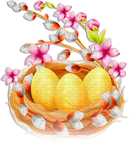 soave deco easter flowers  eggs vintage - gratis png