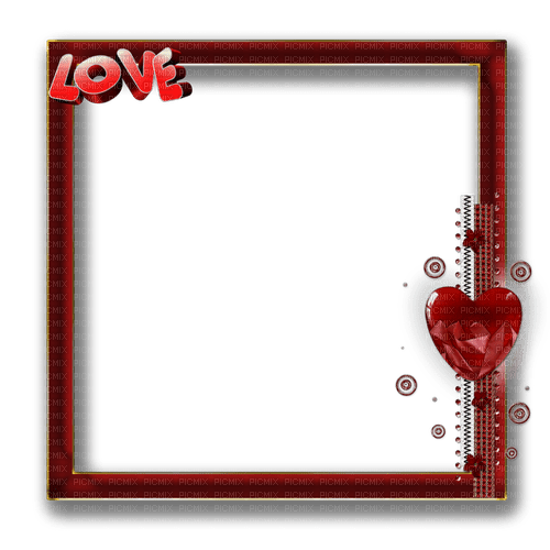 Cadre.Frame.Red.Love.Victoriabea - PNG gratuit