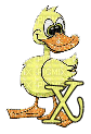 Kaz_Creations Alphabets Ducks Letter X - Nemokamas animacinis gif