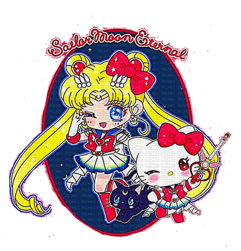 Sailor Moon and hello Kitty ❤️ elizamio - png ฟรี