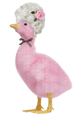 Kaz_Creations  Pink Deco Scrap Colours Duck Chick - 無料png