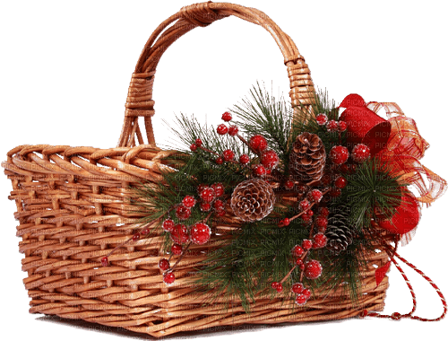 Christmas.Basket.Noël.panier.Victoriabea - PNG gratuit