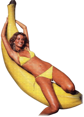 Kaz_Creations Woman Femme Beachwear Banana - ücretsiz png