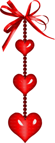 Hanging.Hearts.Red - png ฟรี