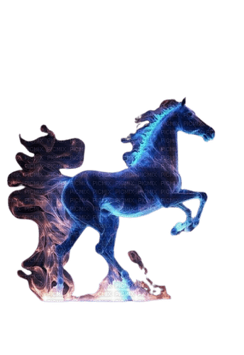 cheval néon - besplatni png