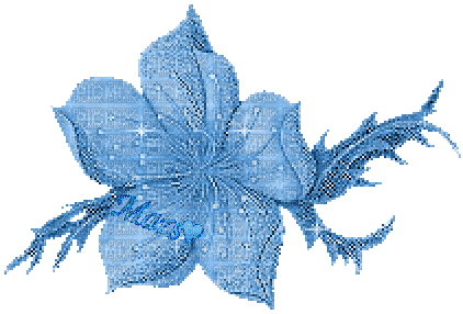 flor azul gif - Zdarma animovaný GIF