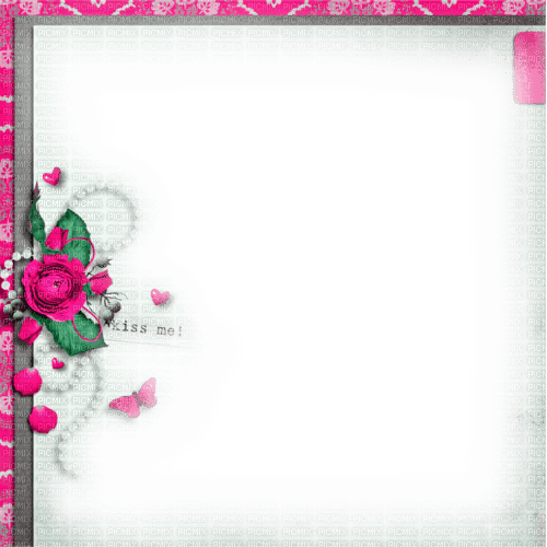 Frame.Rose.Pearls.White.Pink - KittyKatLuv65 - png gratuito
