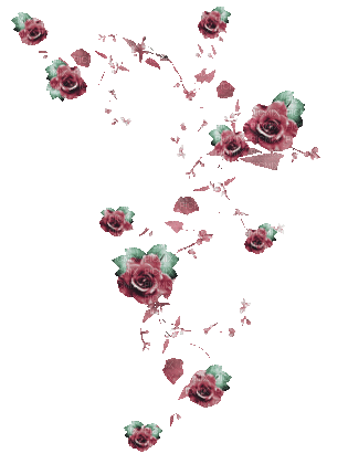 soave deco flowers rose branch animated pink green - 免费动画 GIF