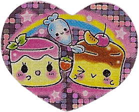purin heart sticker - png gratis