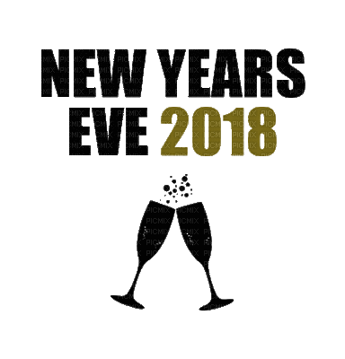 Kaz_Creations Logo Text New Years Eve 2018 - Bezmaksas animēts GIF