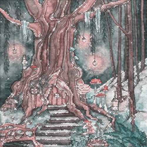 dolceluna fantasy pink enchanted forest - Ilmainen animoitu GIF