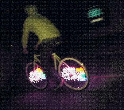 Nyan Cat Bike - GIF animado grátis