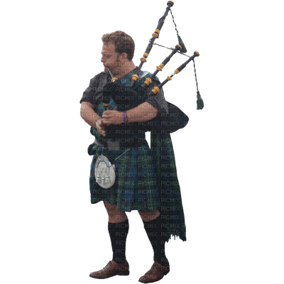 Kaz_Creations Scottish Man Homme Bagpipes - безплатен png