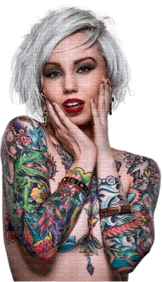 Kaz_Creations Woman Femme Paint Tattoo - nemokama png