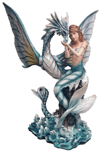 mermaid and dragon - besplatni png