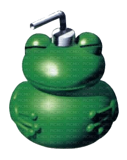 frog soap dispenser guy - zdarma png