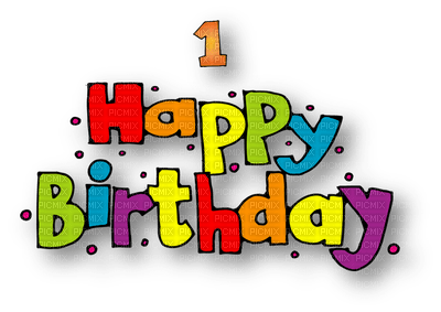 Kaz_Creations Logo Text 1 Happy Birthday - bezmaksas png