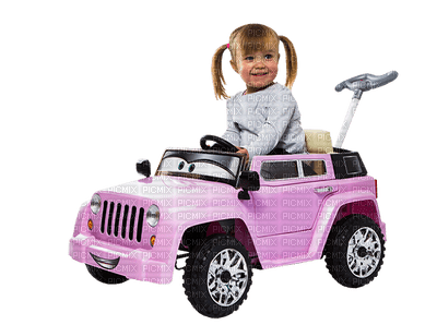 Kaz_Creations Enfant Child Girl In Toy Car - gratis png