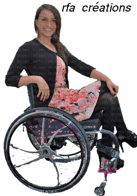 rfa créations - femme en fauteuil roulant - ingyenes png