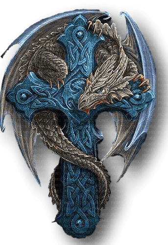 Gothic.Dragon.Cross.Croix.Victoriabea - Free PNG