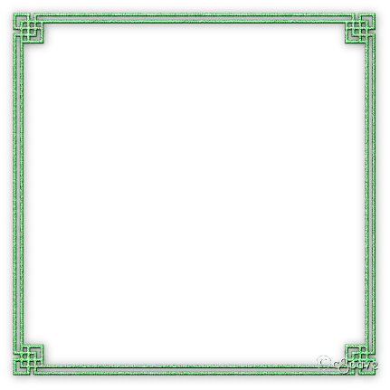 soave frame oriental art deco green - PNG gratuit