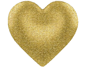 golden heart - GIF animasi gratis