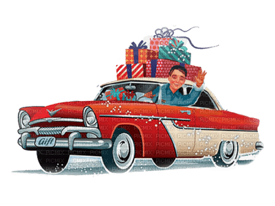 Christmas car, truck, bp - ilmainen png