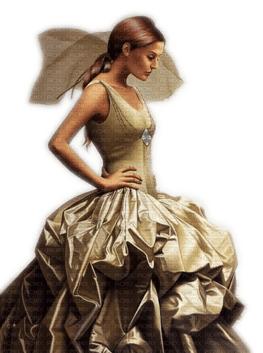 Rena Kleid beige Woman Frau - 無料png