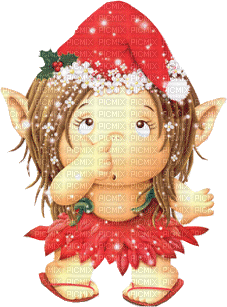 Petit elfe de Noël - GIF animado grátis