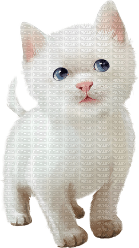 Gato blanco - nemokama png