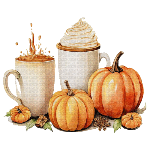 pumpkin coffee cake, biscuit, citrouille, café - Безплатен анимиран GIF